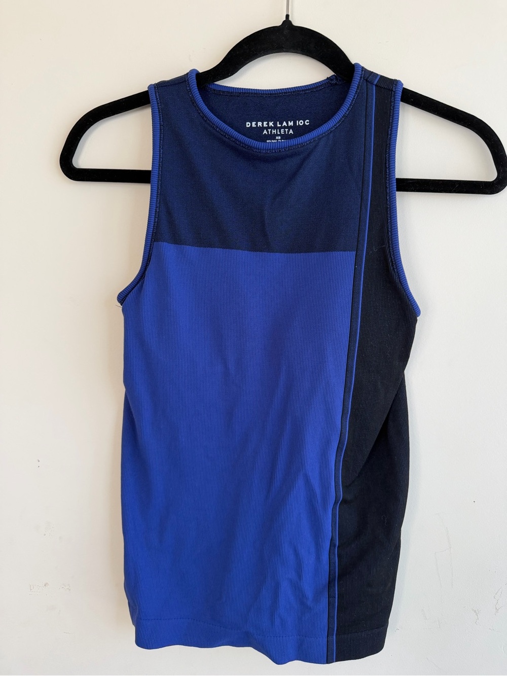 Athleta Blue and Black Colorblock Tank